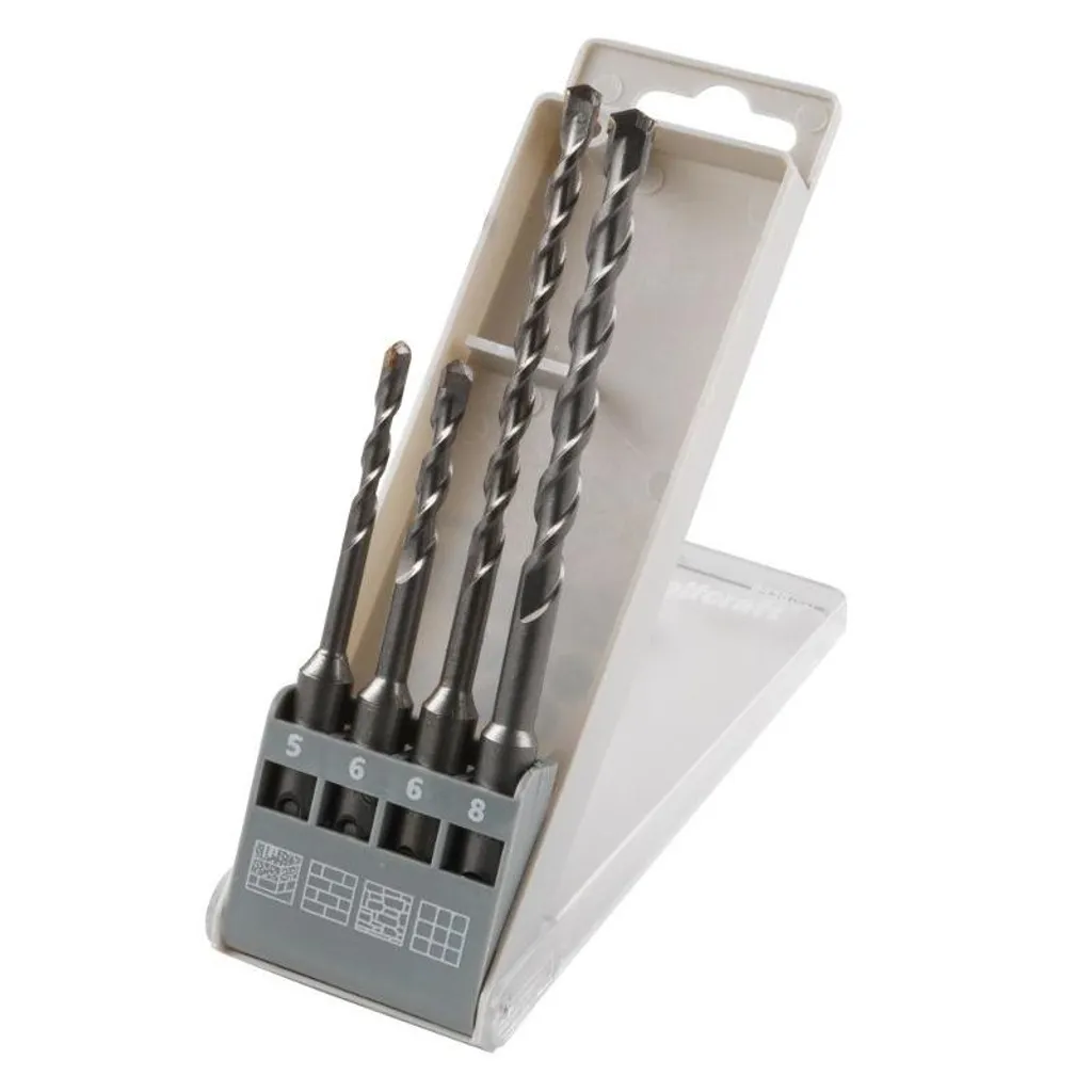 Wolfcraft Set Punte SDS-Plus 8456000 - Ideale per Casa e Cantiere