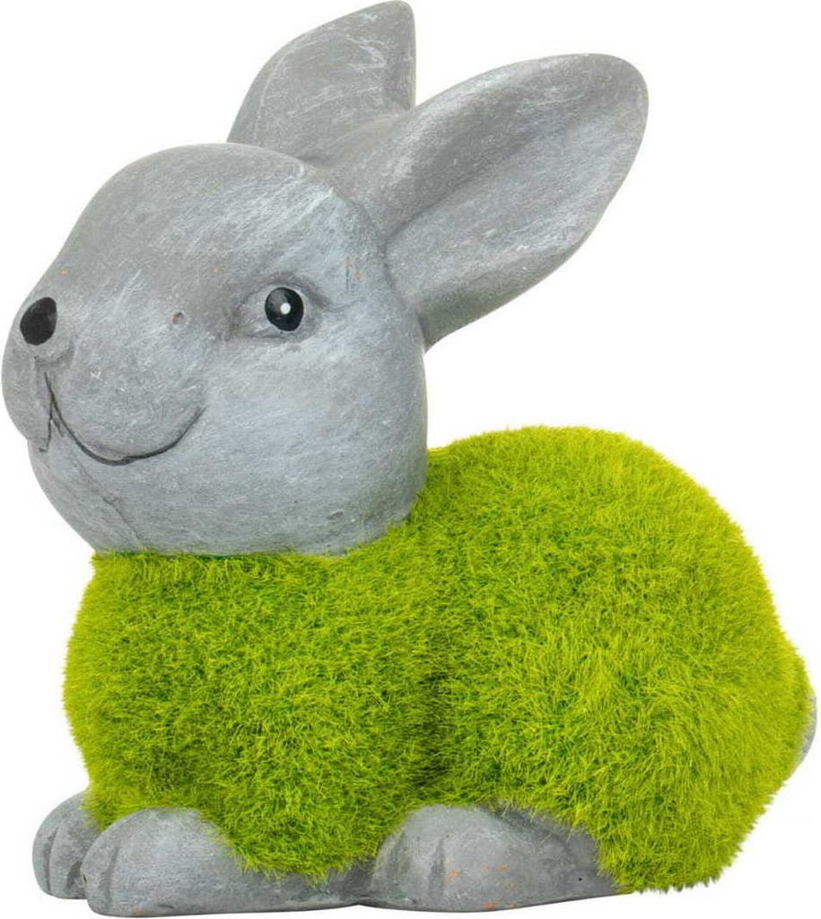 Osterhase Osterfigur Osterdeko Osterhasenfigur Deko grüne Hase Ostern Tisch deko Tischdekoration Wohnaccessoires Gartendekoration Osterei 9.5 cm