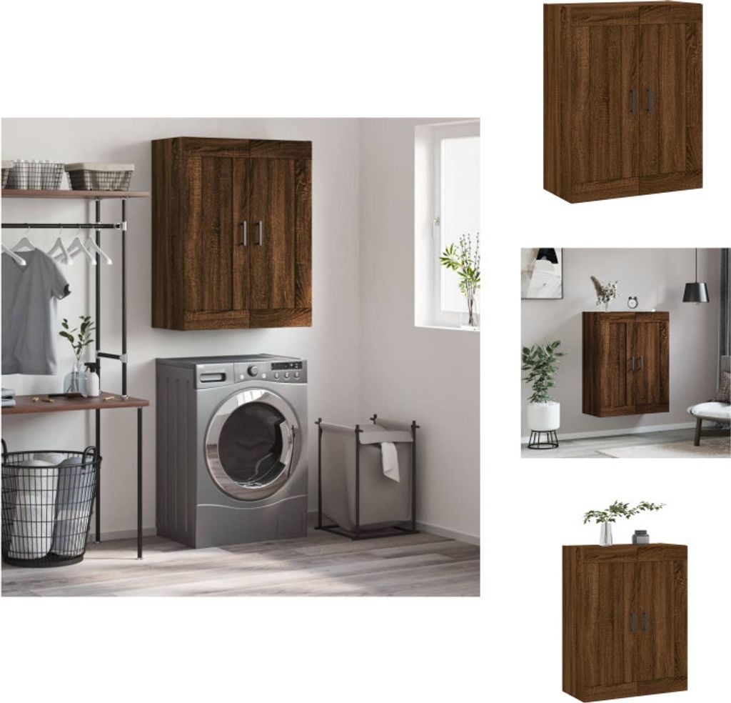 vidaXL Wandschrank Braun Eichen-Optik 69,5x34x90 cm Holzwerkstoff - Sideboards