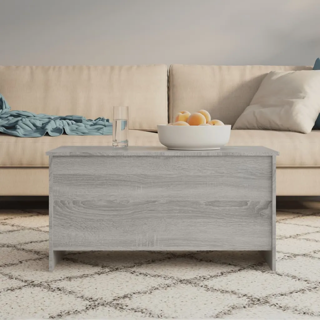 Table basse Gris Sonoma stable 102x55cm - Solution gain de place - 9