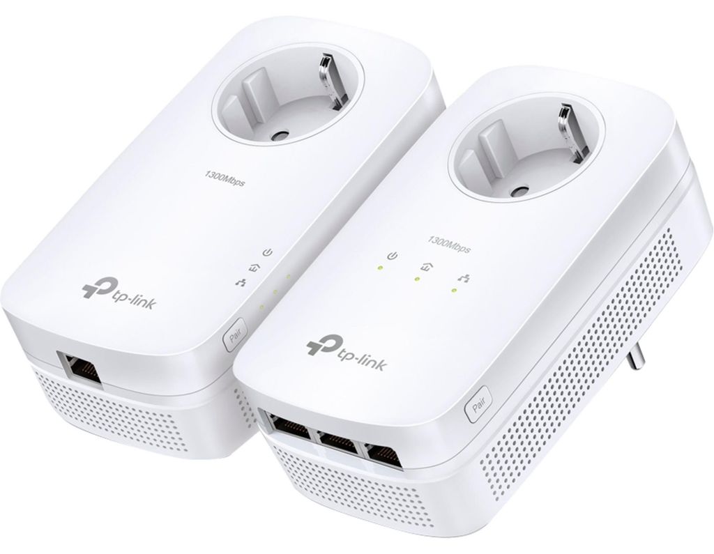 TP-LINK TL-PA8033P KIT - AV1300 Powerline KIT 1300Mbit, Farbe:Weiß