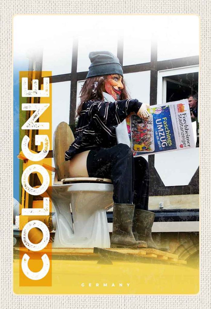 vianmo Holzschild 30x20 cm Köln Faschingsumzug Karneval Tradition Bildmotiv Reisemotiv Abenteuer Reisen