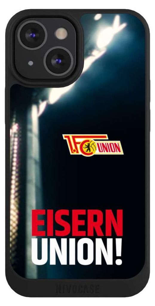 NIVOCASE Handyhülle für Apple iPhone 13 Mini Hülle NIVOpure Case Schwarz 1. FC Union Berlin Fanartikel Fußball