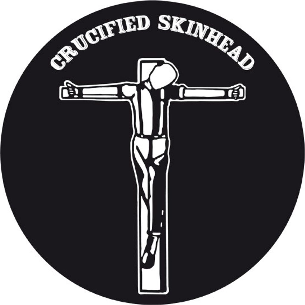 Crucified Skinhead - Button