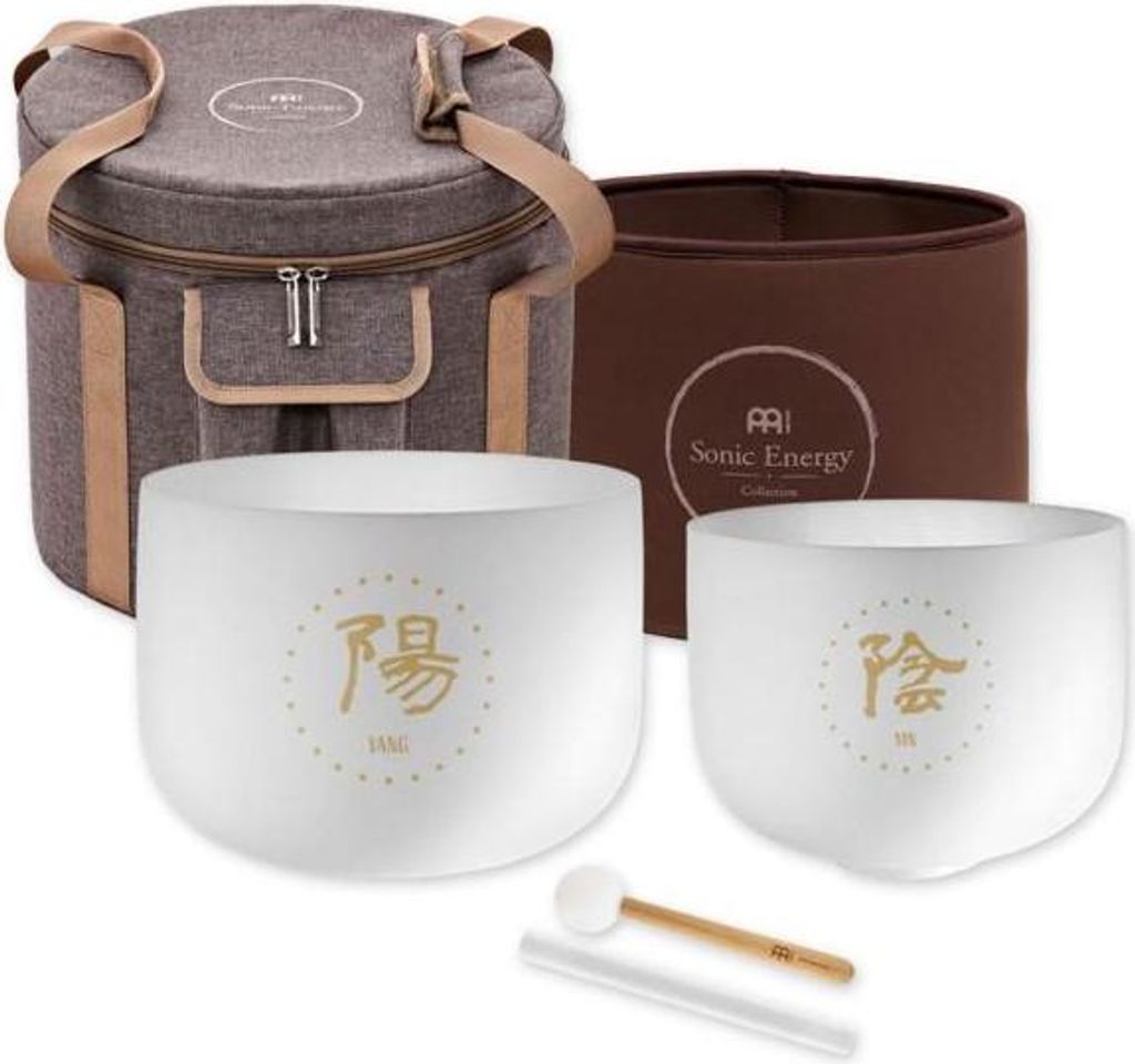 Meinl Sonic Energy Quarz-Klangschalen Set TCMCSBSET2 Yin Yang