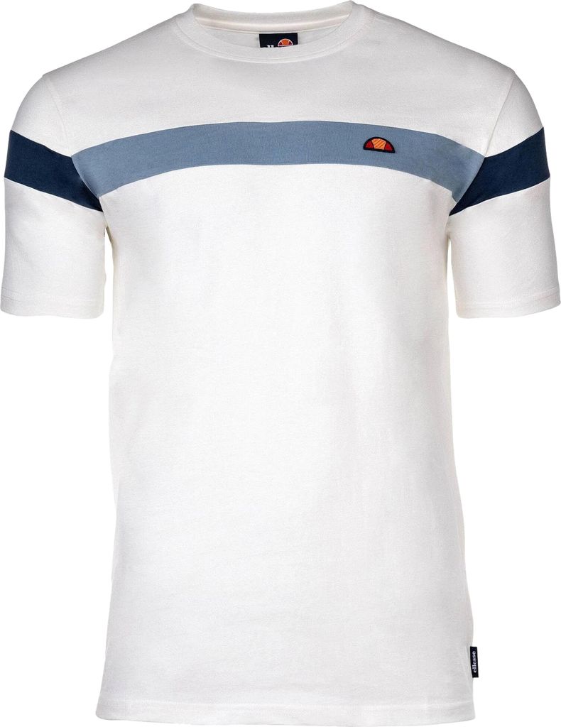 ellesse Herren T-Shirt, CASERIO - Oberteil, Baumwolle, Rundhals, Logo, kurzarm, einfarbig Weiß XL