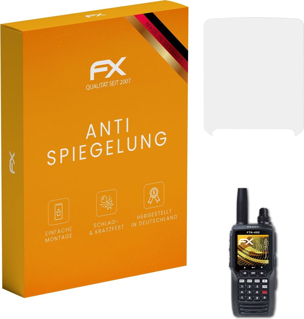 atFoliX FX-Antireflex 3x Schutzfolie kompatibel mit Yaesu FTA-450L Displayfolie