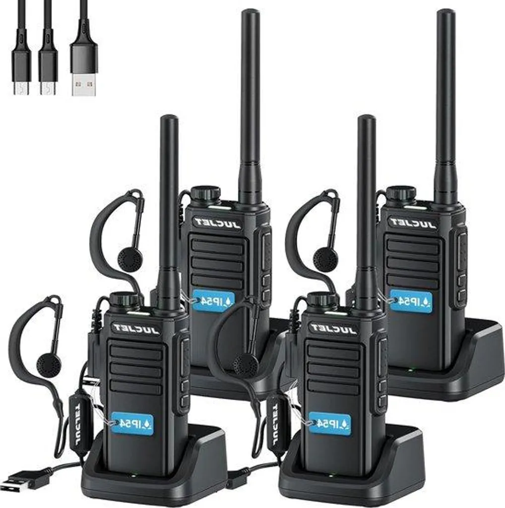 Talkie-walkie étanche pack 4 unités : communiquez sans limites avec USB