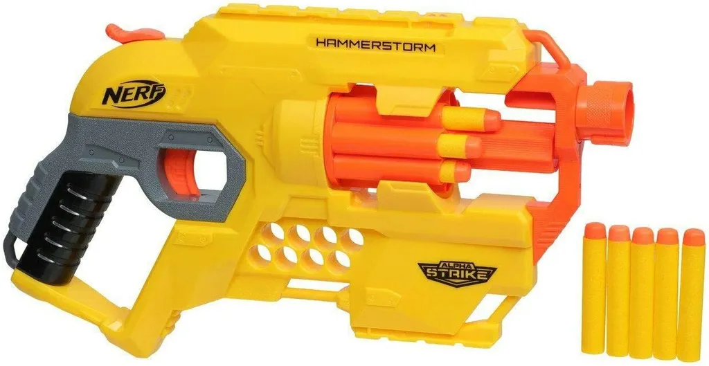 Blaster Nerf Alpha Strike Hammerstorm avec armement par chien manuel