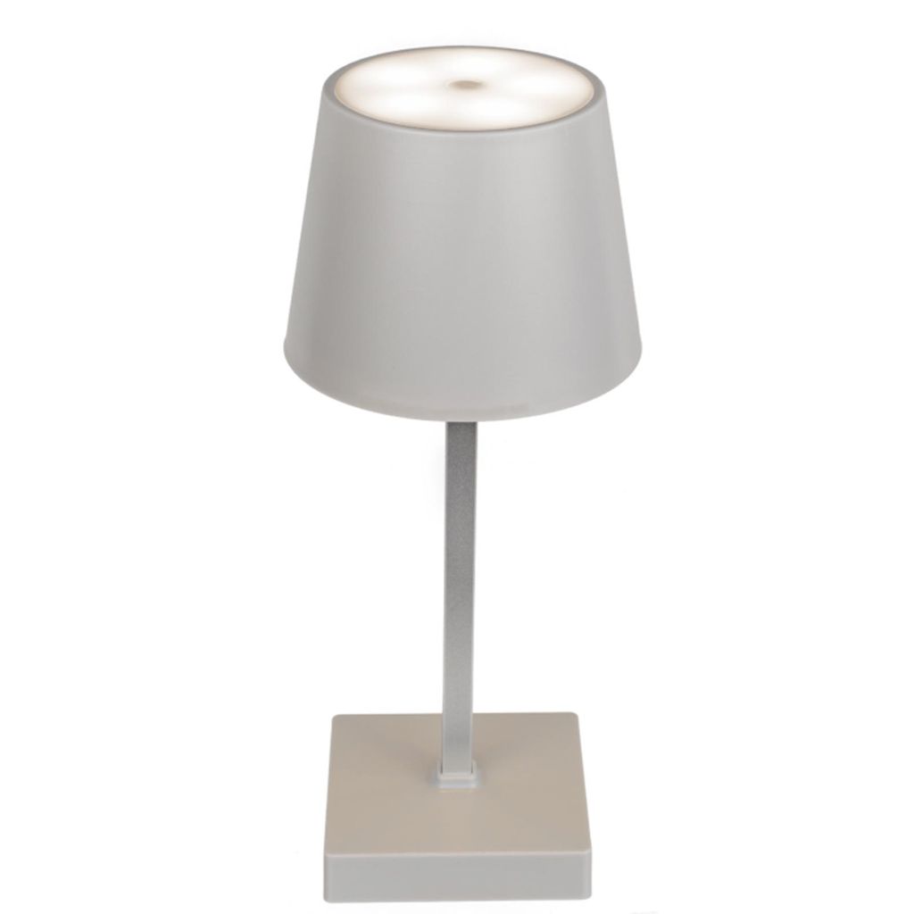 Tischleuchte mit Touchfunktion Warmweiß USB Nachttischlampe Grau Aufladbar Helligkeit regulierbar Schreibtischlampe Dimmbar