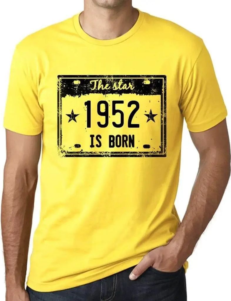 Herren Grafik T-Shirt Der Star wird 1952 geboren – The Star Is Born in 1952 – Geschenk 72. Geburtstag Jahrestag 72 Jahre Jubiläum 72 Jährige ...
