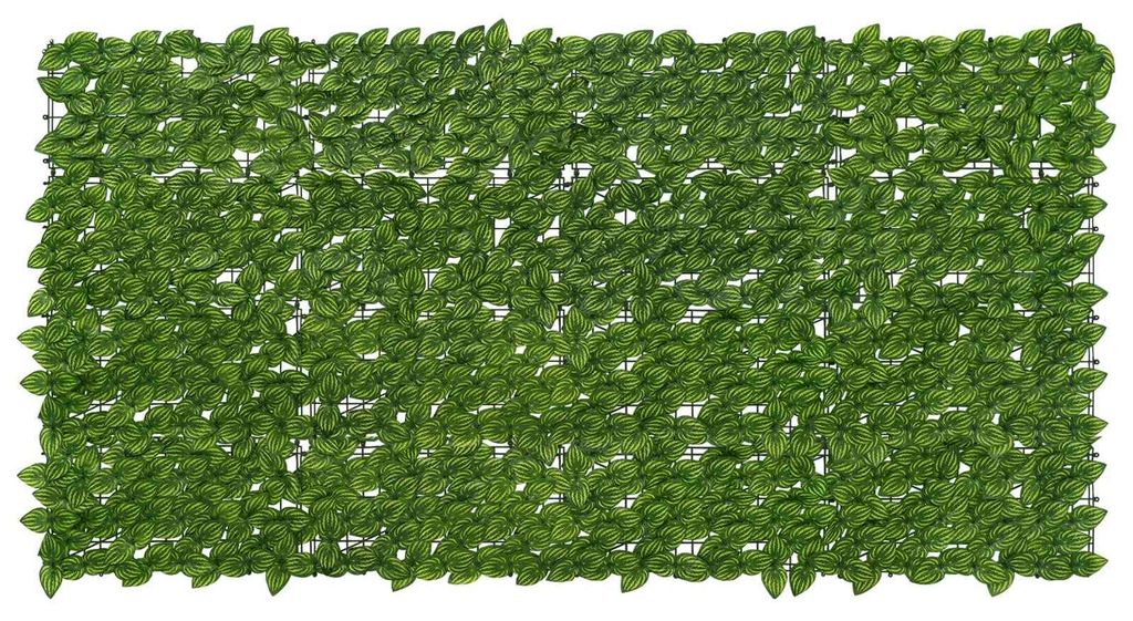 Balkonsichtschutz mit Blättern Grün und Gelb 200 x 100 cm