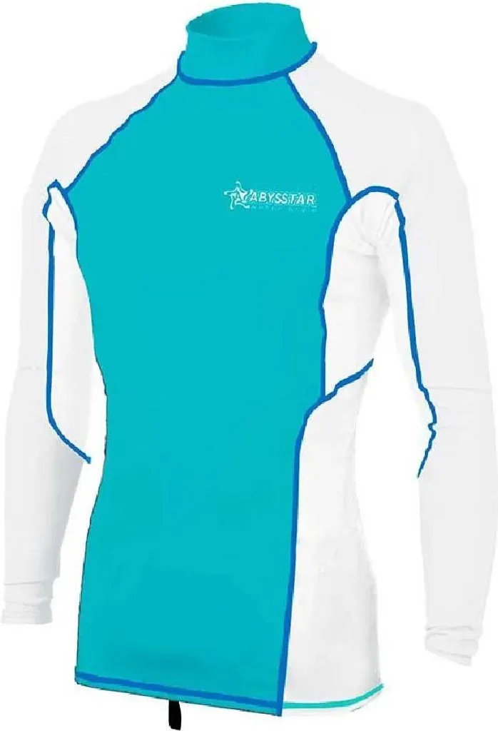 Rashguard Femme Abysstar Tijuana Manches Longues Anti-UV Vert et Bleu L