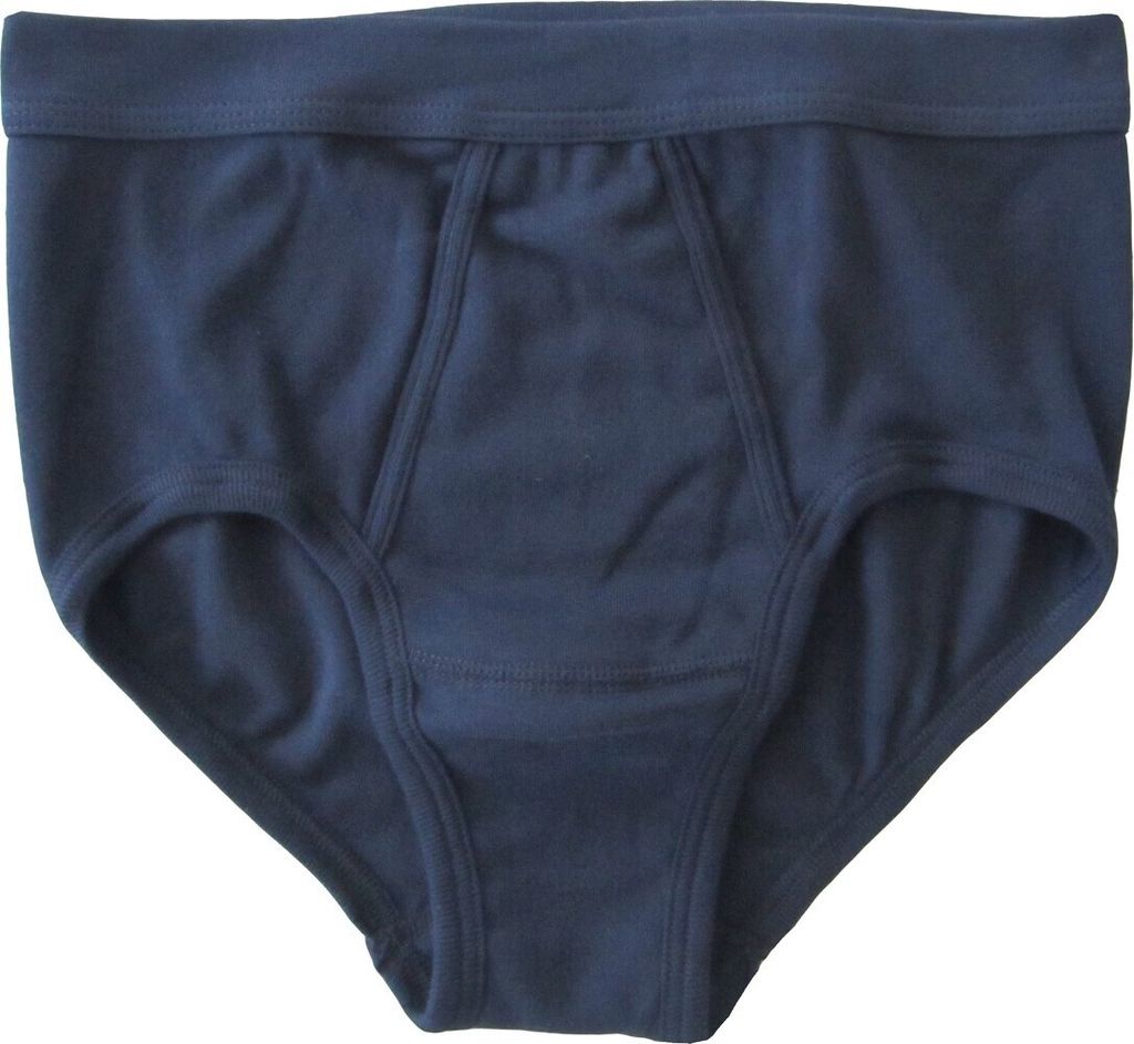 Herren Slip mit Eingriff Unterhose aus 100% Feinripp-Baumwolle Farbe:marine