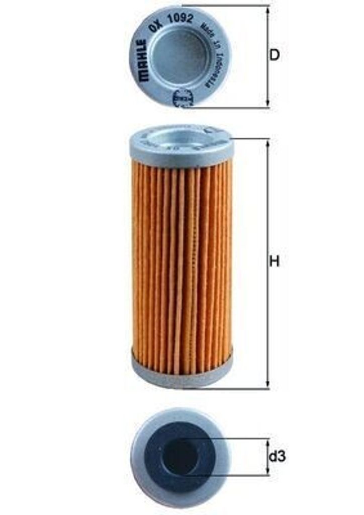 Ölfilter MAHLE OX 1092 Filtereinsatz für KTM MOTORCYCLES Produktbild 