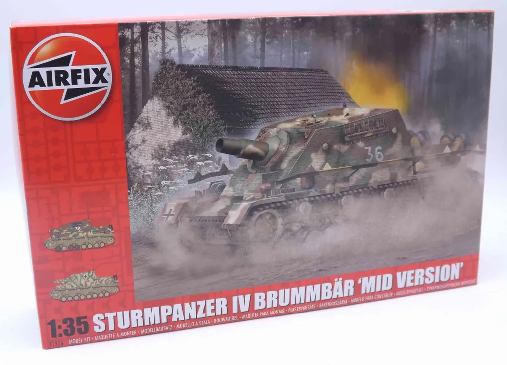 Airfix A1376 Sturmpanzer IV Brummbär Maquette Char Militaire 1:35