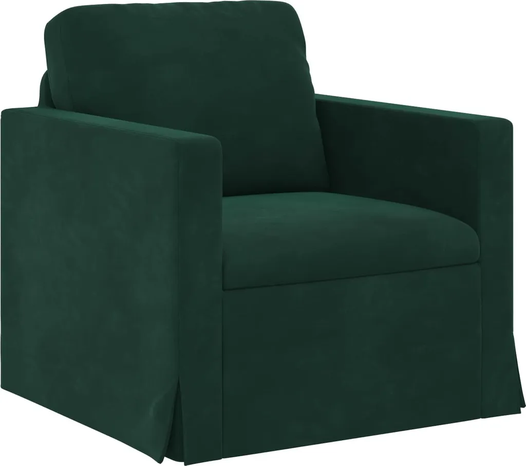 Divano Verde Scuro vidaXL 78x78x80 cm | Poltrona Velluto Elegante