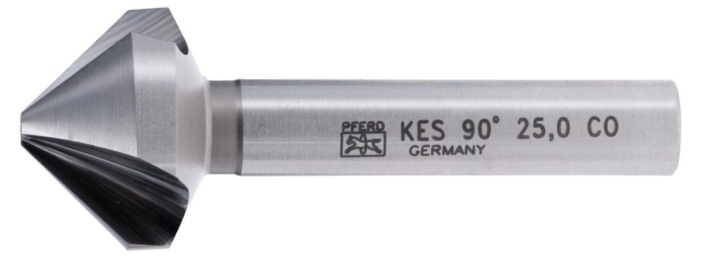 PFERD TOOLS HSSE Co5 Kegel-und Entgratsenker 90° Ø 25 mm Schaft-Ø 10mm DIN 335 C