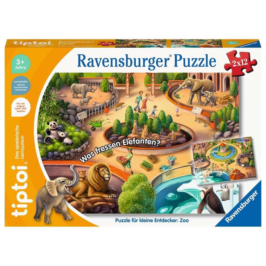 Puzzle dla małych odkrywców: Zoo Ravensburger 00138 Zdjęcie produktu 