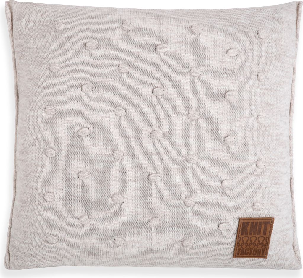 Knit Factory Noa Kissen - Beige - 50x50 cm