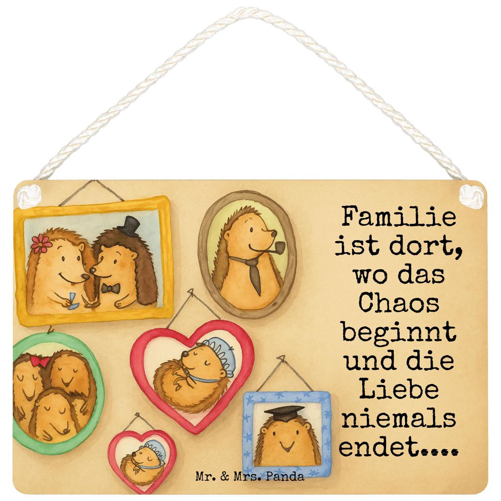 Mr. & Mrs. Panda Schild Igel Familie Design DIN A5 - Weiß - Geschenk, Wandbild Holz, Liebe, kleine aufmerksamkeit, Bilder, Muttertag, Mama, wandta...