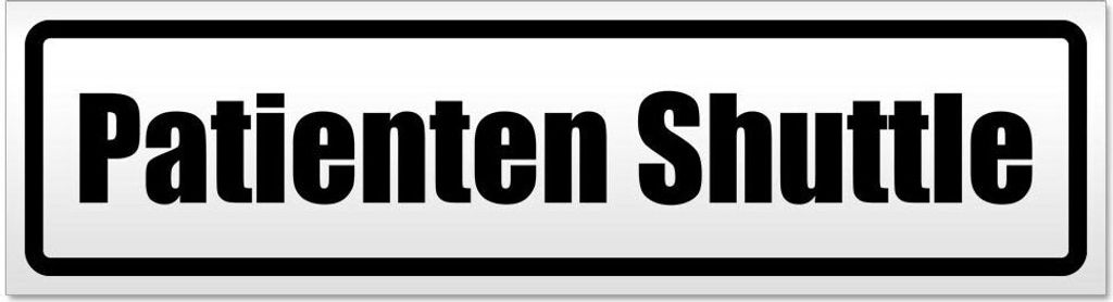 Kiwistar Patienten Shuttle Magnetschild Schild magnetisch - 20cm Schwarz - Magnetfolie für Auto PKW Kfz
