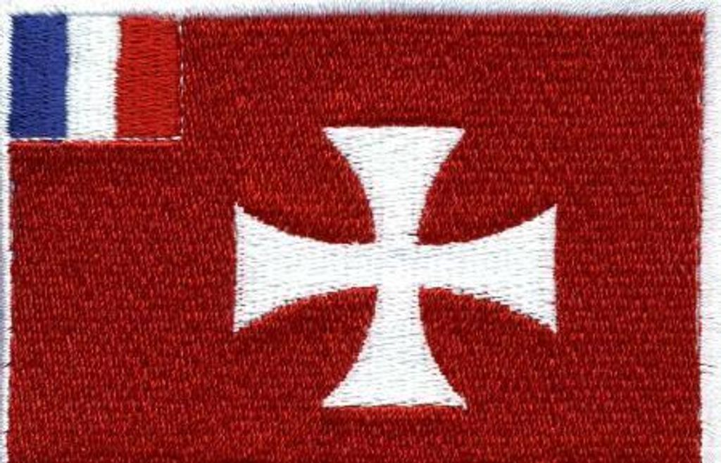 AUFNÄHER Länderfahne - WALLIS u. FUTUNA - Gr. ca. 8cm x 5cm - 21677
