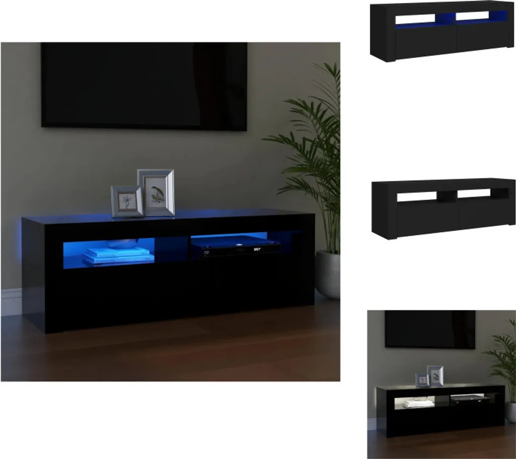 Mobile Gaming TV vidaXL con LED Nero 120x35x40 cm | Setup Pro RGB