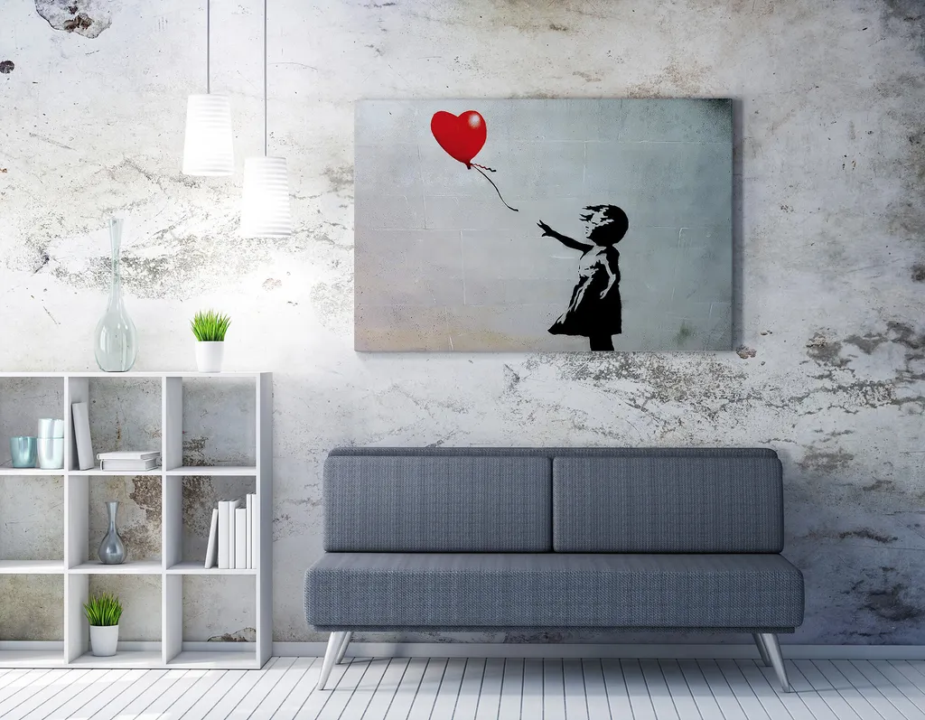 Tableau Wallity WY06 Multicolore pour salon ou bureau en coton 70x100