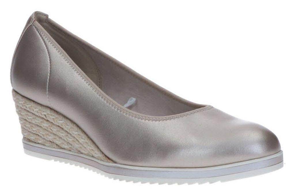 Tamaris Damen Pumps Lack Metallic Keilabsatz Bastoptik Produktbild 8