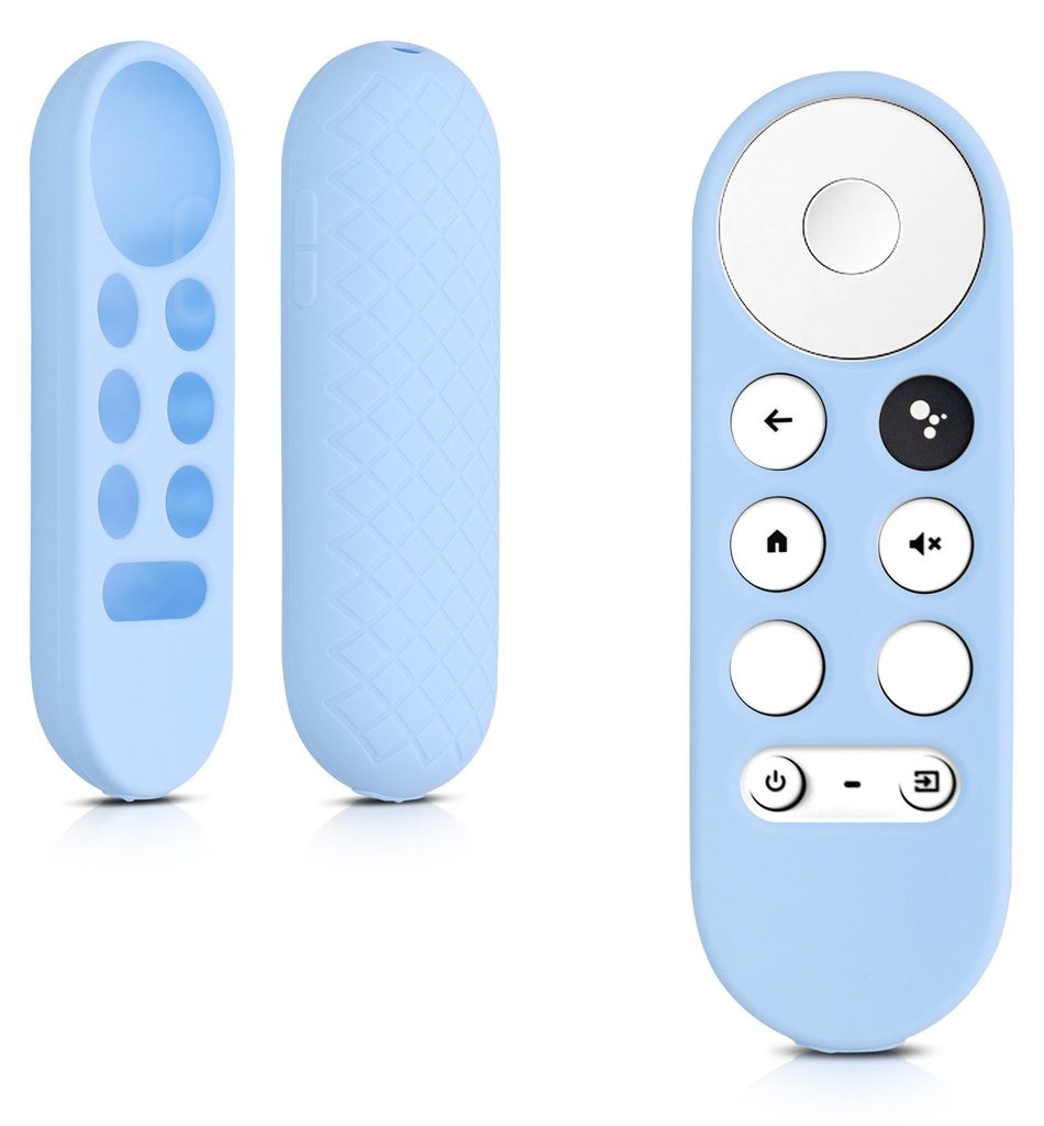 kwmobile Hülle Fernbedienung kompatibel mit Google Chromecast 2020 4K / Chromecast 2022 HD Hülle - Silikon Case für TV Zubehör in Hellblau