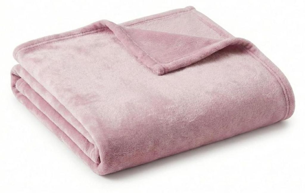 Coperta in micropile SOFT, rosa cipria Dimensioni: 160 x Immagine del prodotto 