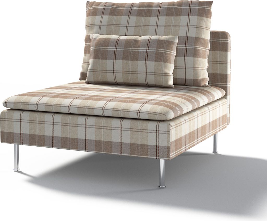 Dekoria Bezug für Söderhamn Sitzelement 1, braun-beige, Bezug für Sitzelement 1