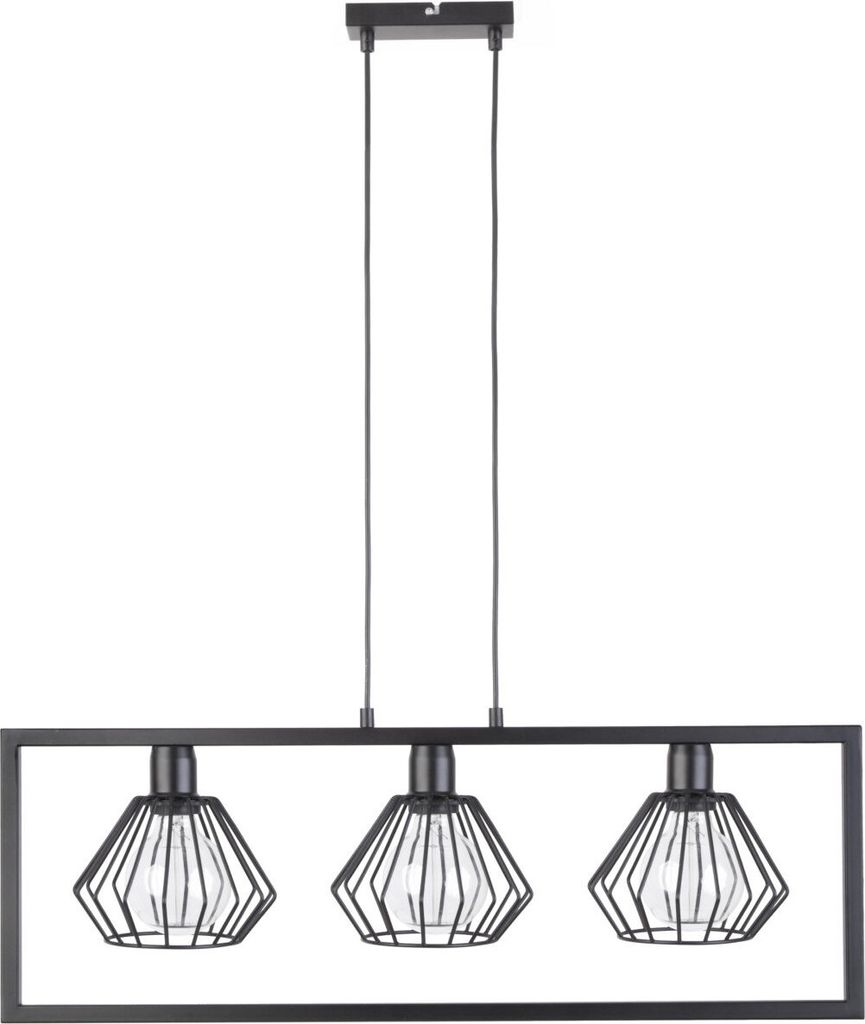 Lampa wisząca Saga czarna 3xE27x15W metal wym:90x76x13cm Zdjęcie produktu 