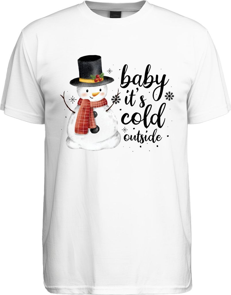 Baby it's cold outside - Weihnachten Weihnachtsgeschenk Christmas Herren T-Shirt, Weiß, L