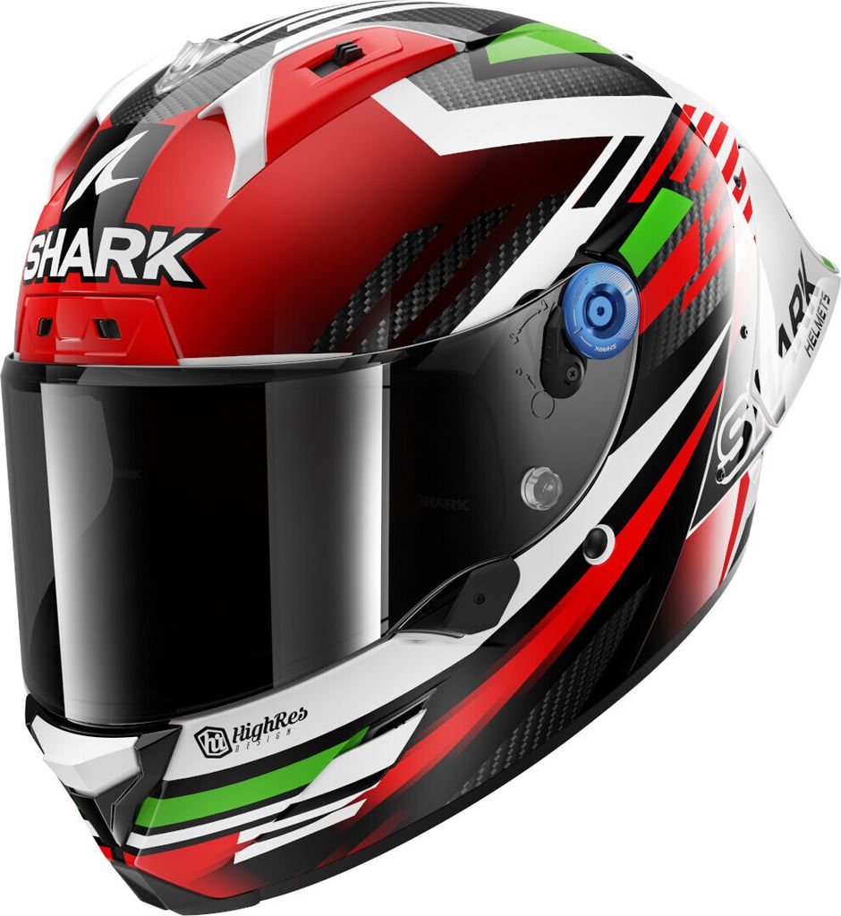 Shark Aeron GP FIM Firstlap Carbon Helm, weiß/rot/grün, XL (61/62)