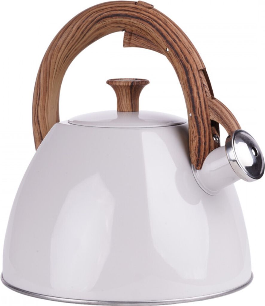 Pfeifkessel Flötenkessel aus Edelstahl 3L Wasserkessel Wasserkocher grau