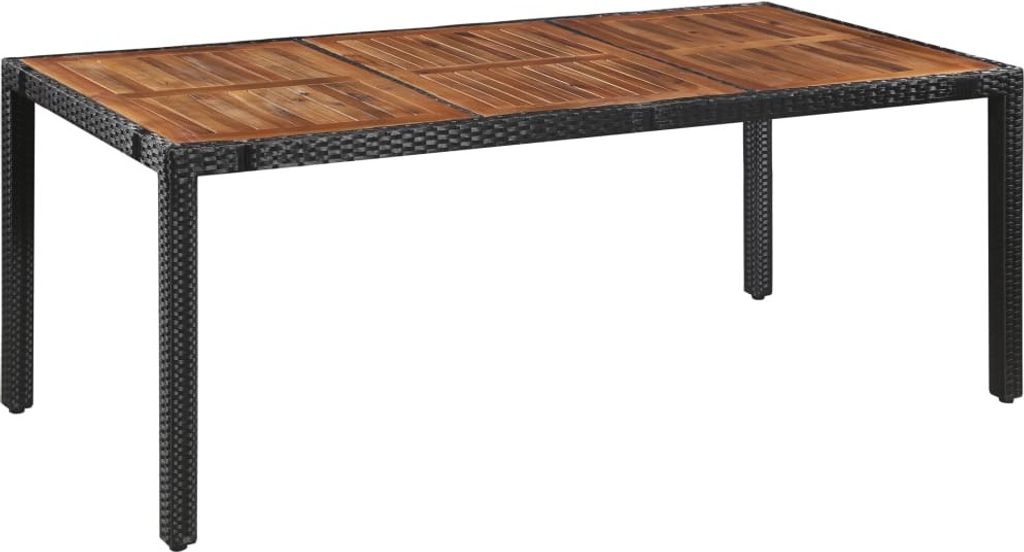 vidaXL Salon de jardin 9 pièces poly rotin acacia massif Image du produit 