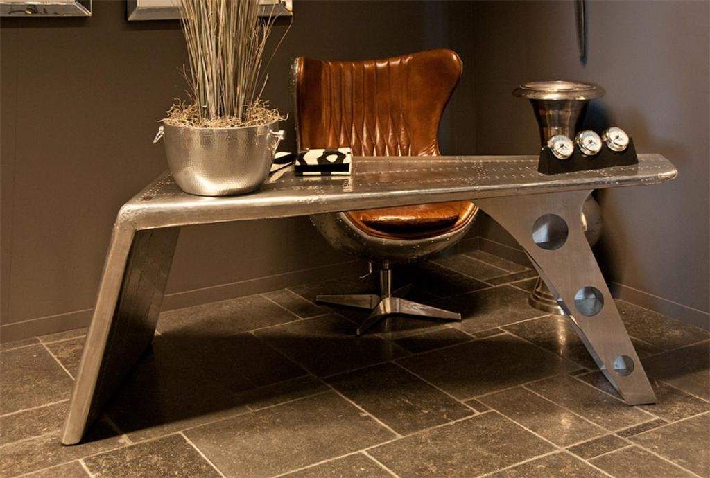 Casa Padrino Luxus Designer Schreibtisch Aviator Desk Produktbild 