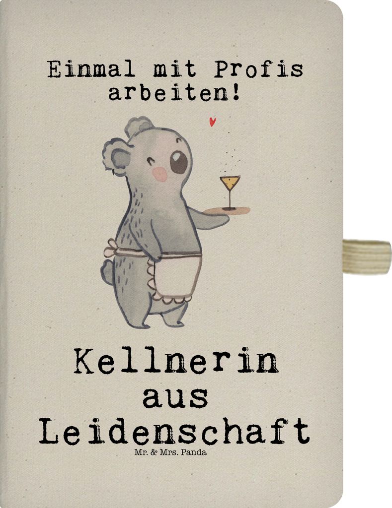 Mr. & Mrs. Panda notizbuch Kellnerin Leidenschaft - Transparent - Geschenk, Restaurant, Tagebuch, kariertes, Spruch, Lustig, skizzenbuch a4, Ausbil...