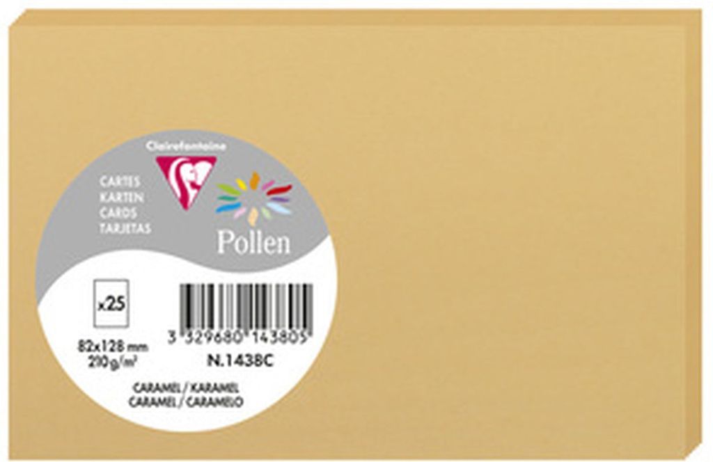 Clairefontaine Karte Pollen 82x128 210g karamel