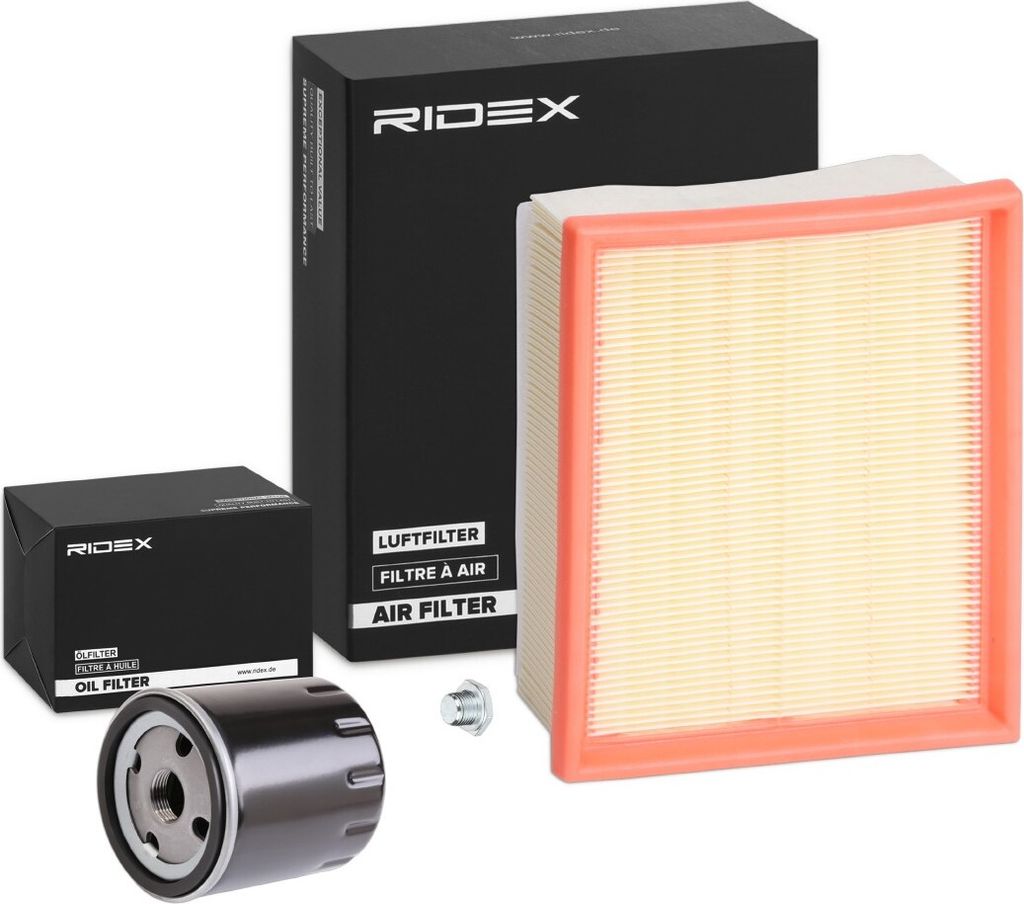 RIDEX Filterset Inspektionspaket Filtersatz passend für PEUGEOT 206 Schrägheck (2A/C) 206 CC (2D) 206 SW (2E/K) 206 Stufenheck für CITROËN