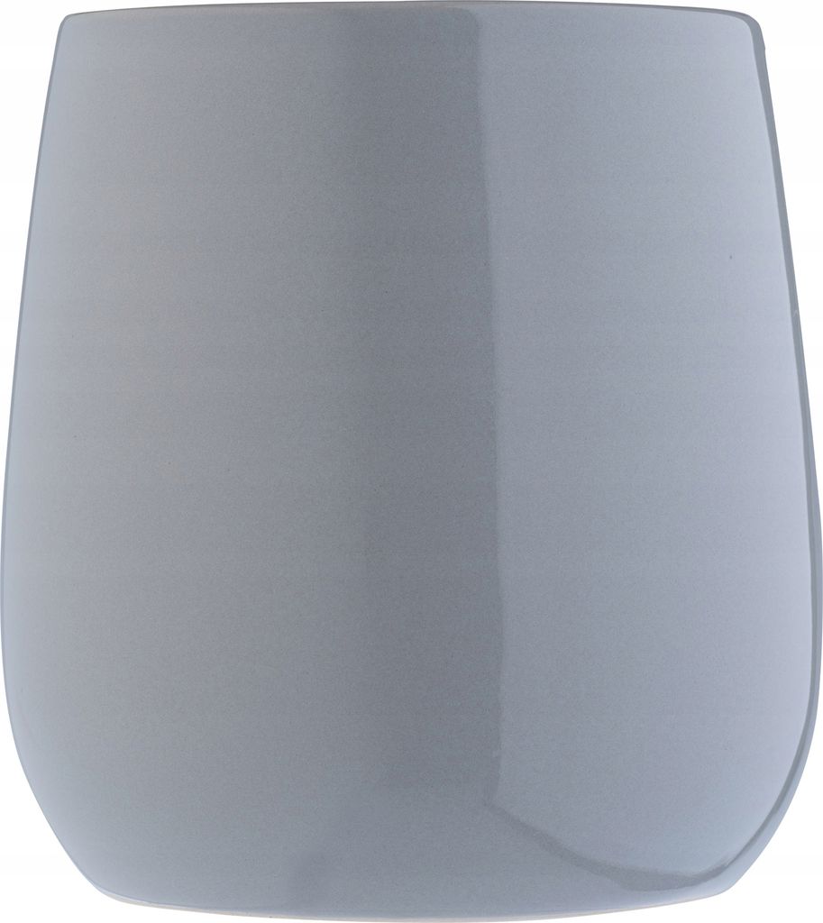 KADAX Zahnputzbecher aus Keramik "Cervia", Badezimmerbecher, Badezimmeraufbewahrung, Grau, 10 cm