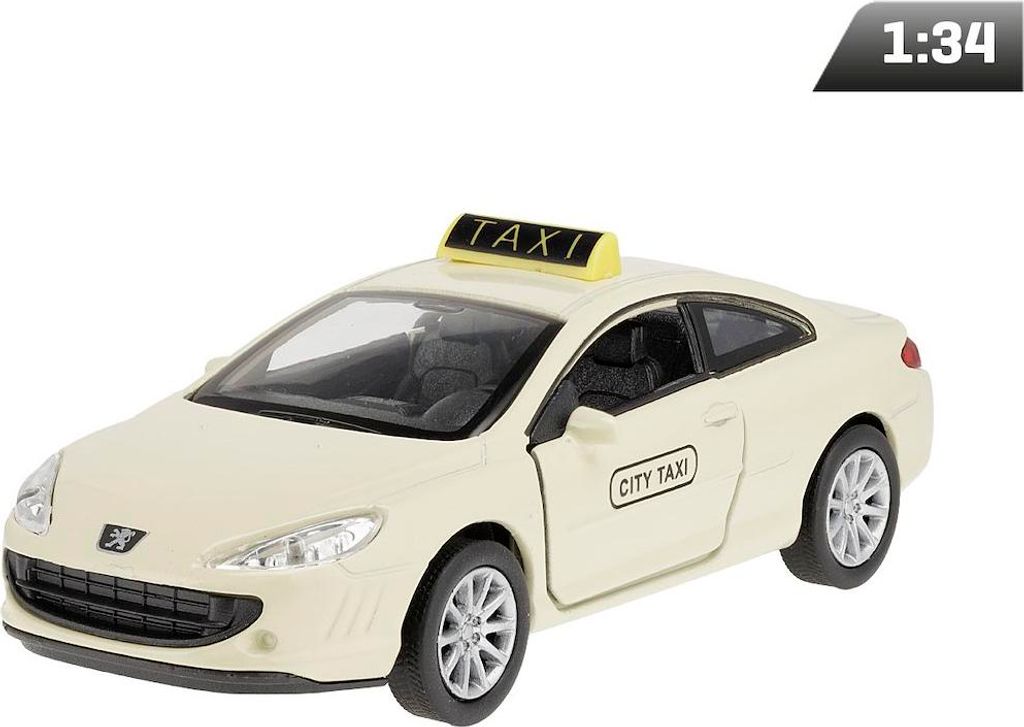 Modèle réduit 1:34, Peugeot Coupe 407 TAXI, couleur crème Image du produit 
