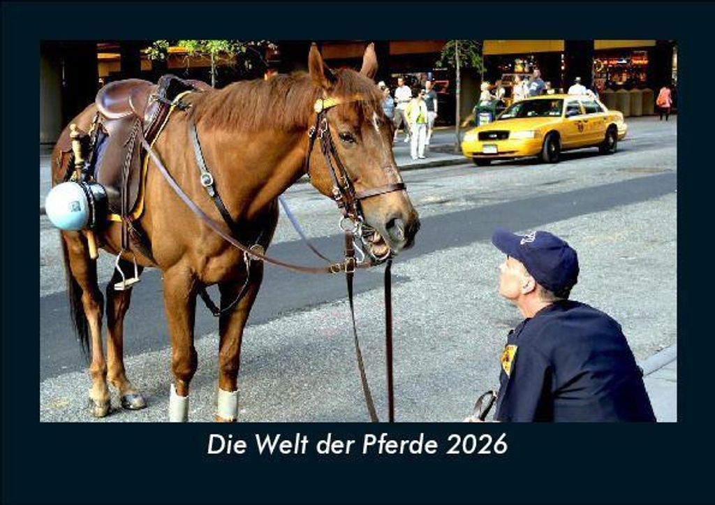 Die Welt der Pferde 2026 Fotokalender - Querformat DIN A5, Monatskalender mit Bild-Motiven von Haustieren, Bauernhof, wilden Tieren und Raubtieren