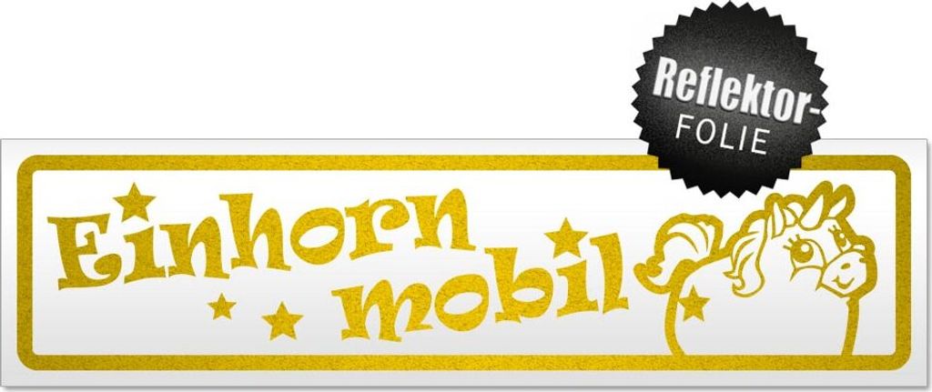 Einhorn Mobil Magnetschild Schild magnetisch