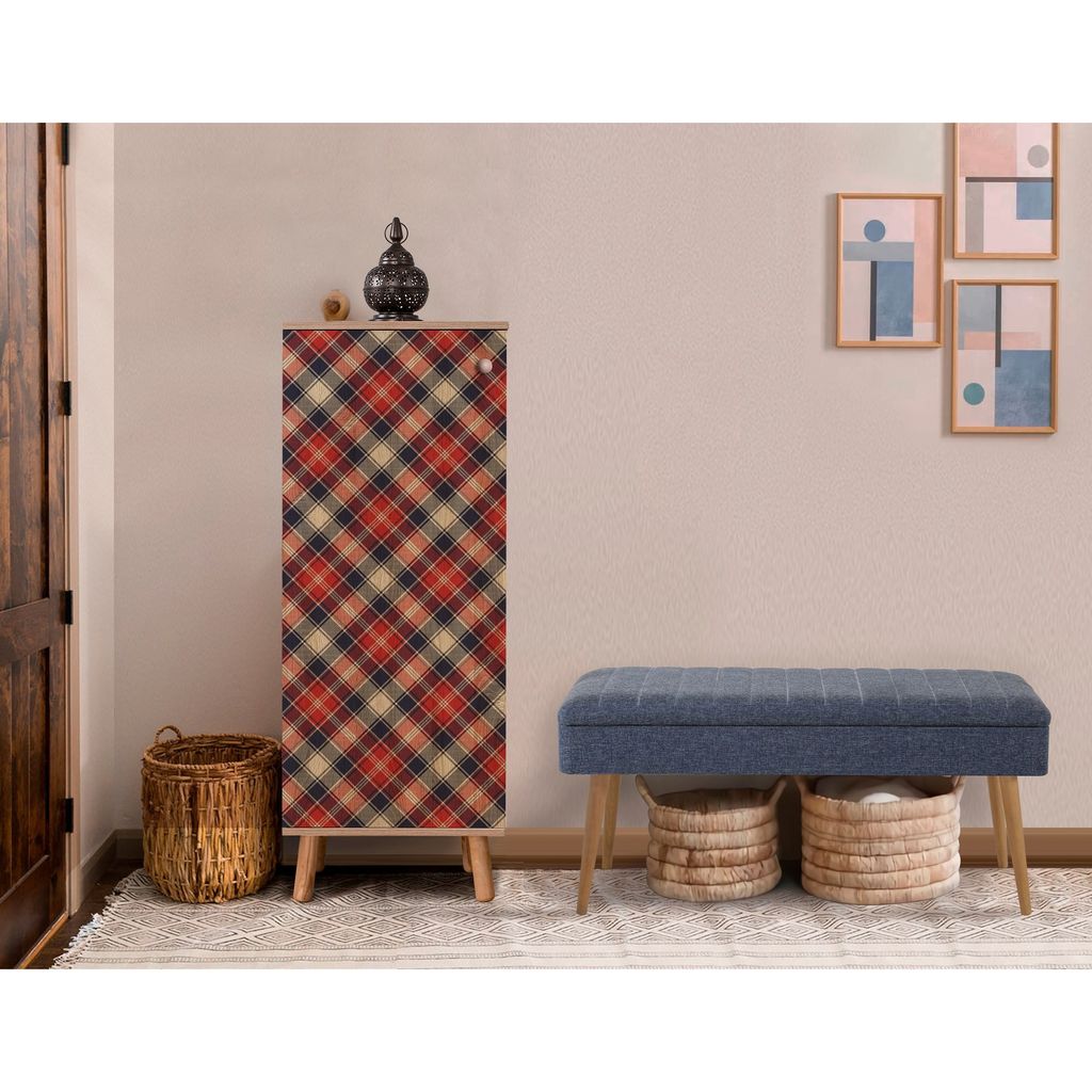 Skye Decor, Vegas Sonomo - 938 - 1048, Flurmöbel-Set, Sonomo, 100 % MELAMINBESCHICHTETE SPANPLATTEN, 50 x 38 x 135 cm