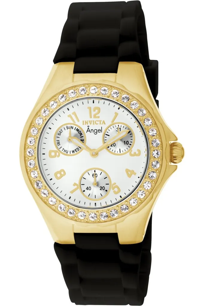 Invicta Angel 1643 Montre Quartz Femme 38 mm avec Bracelet en Acier Or