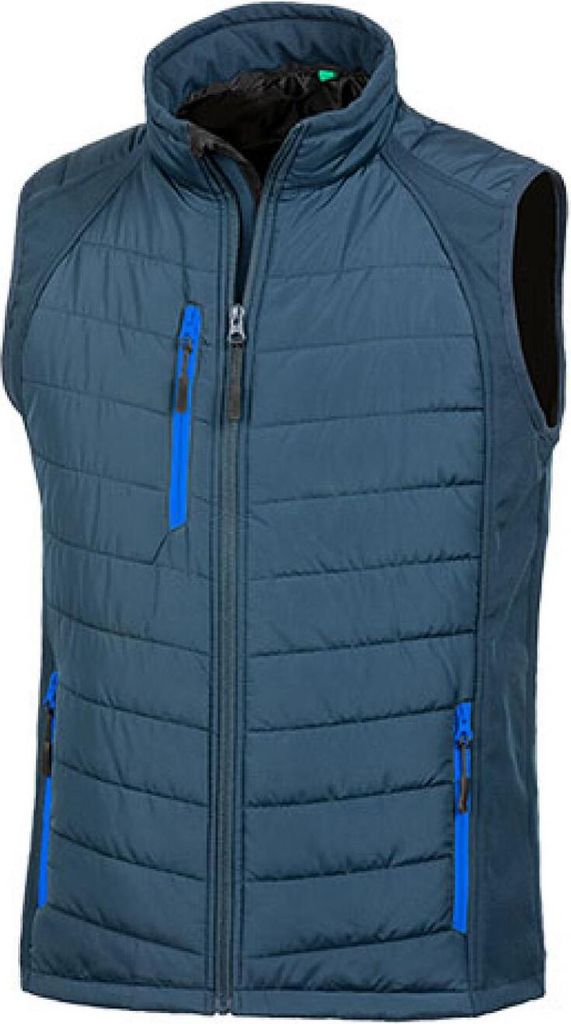 Result R238X | Herren Black Compass Softshell Gilet - Farbe: Navy/Royal - Größe: 4XL