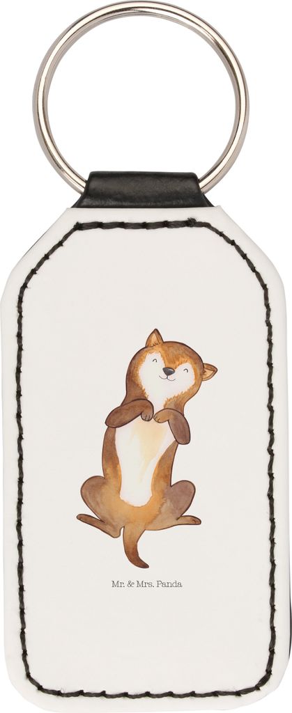 Mr. & Mrs. Panda schlüssel anhänger Hund Streicheln - Weiß - Geschenk, Schlüsselanhänger Mit Spruch, Bauch, Hundebesitzer, für, Süß, Tasche...